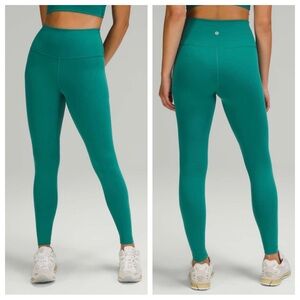 Lululemon Wunder Train High-Rise Tight 28" Teal Lagoon Leggings Everlux